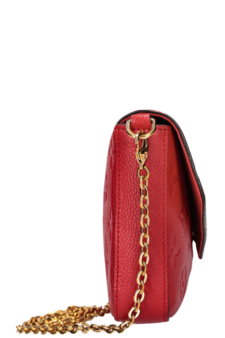LOUIS VUITTON Felicie Pochette MNG Empreinte Red