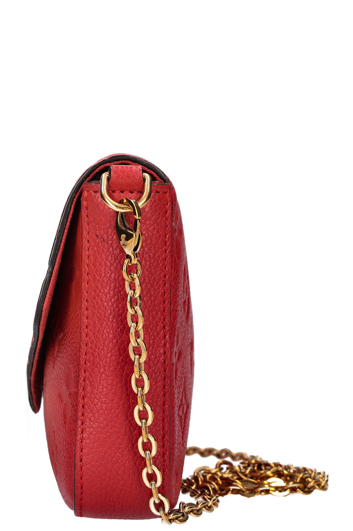 LOUIS VUITTON Felicie Pochette MNG Empreinte Red