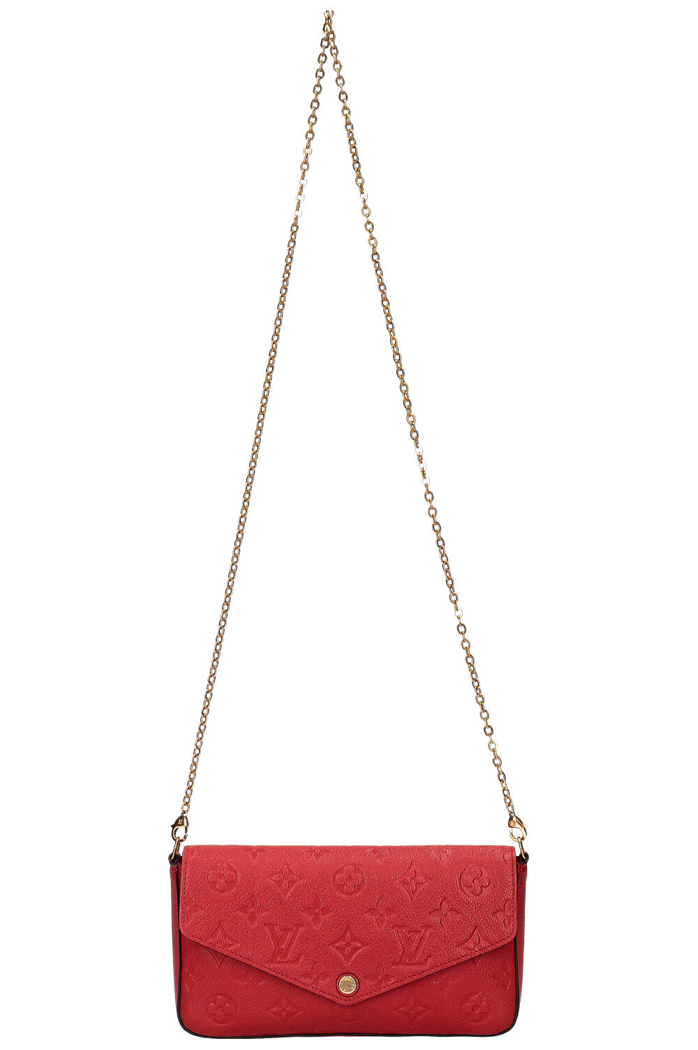 LOUIS VUITTON Felicie Pochette MNG Empreinte Red