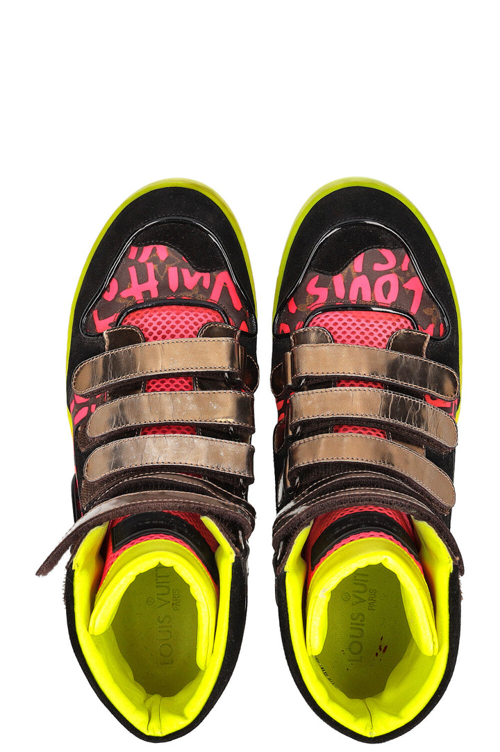 LOUIS VUITTON Hightop Sneakers Graffiti Steven Sprouse Sneakers