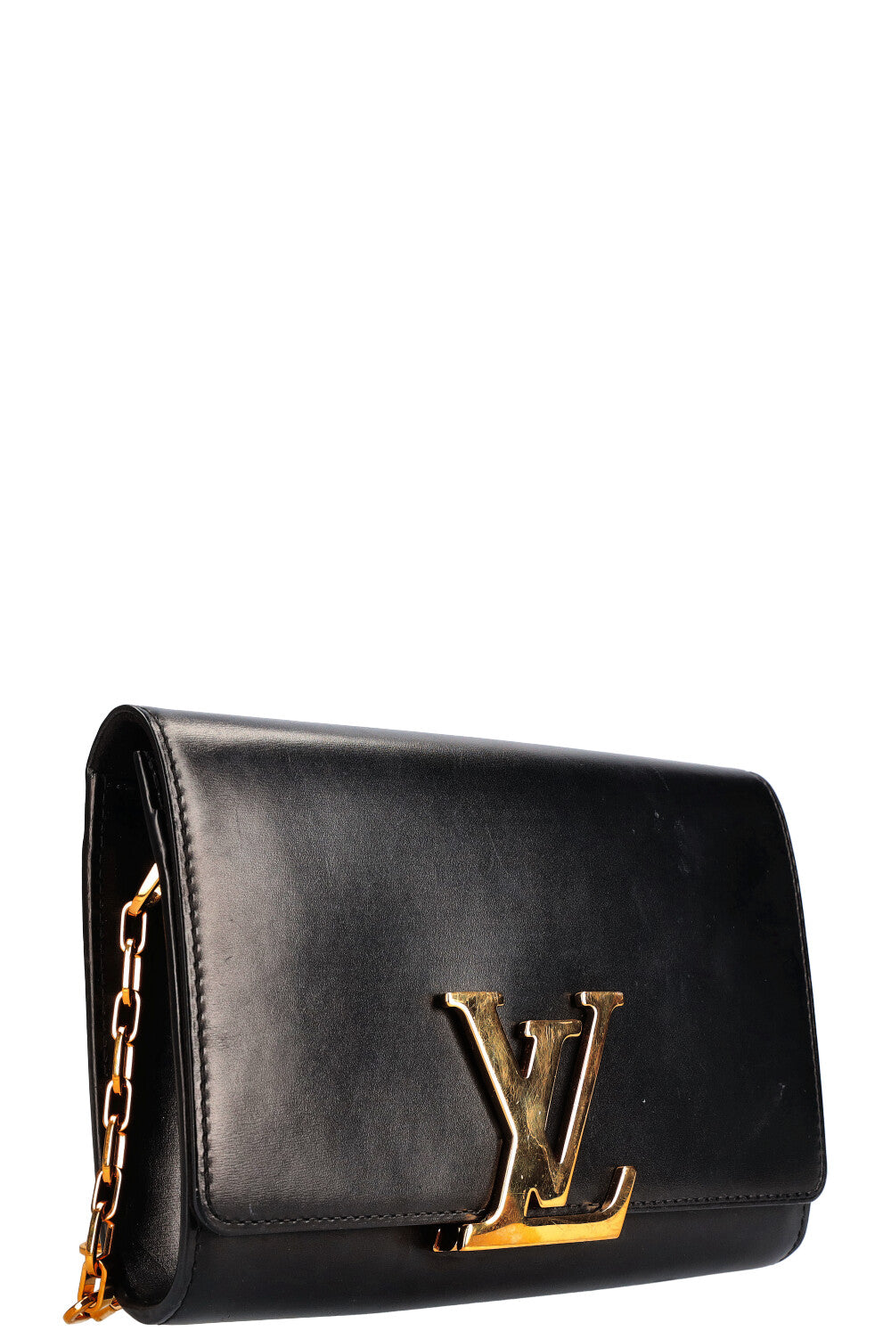 LOUIS VUITTON Chain Louise Bag GM Black REAWAKE