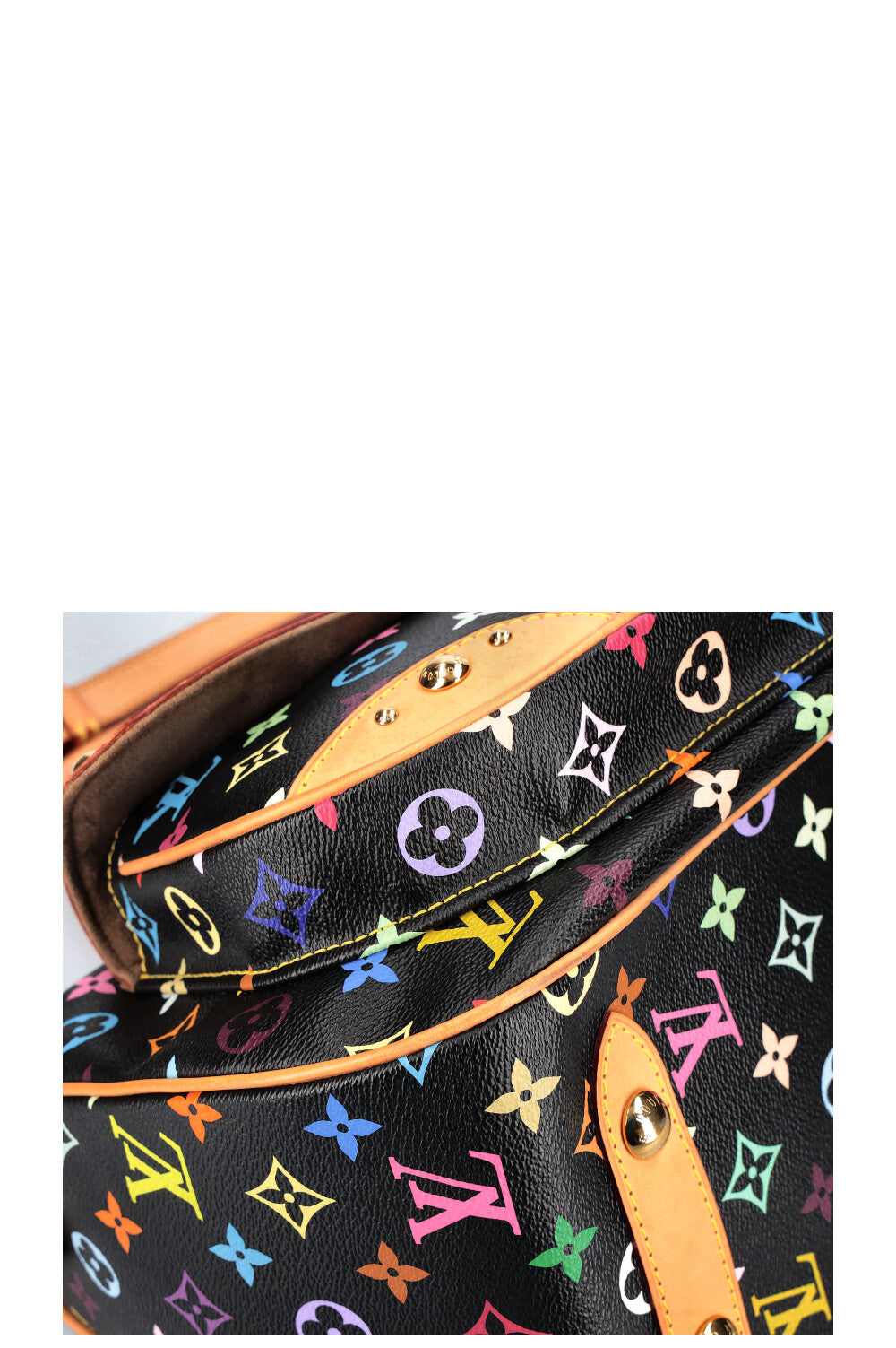 LOUIS VUITTON Rita Bag Murakami Multicolor Black Canvas MNG