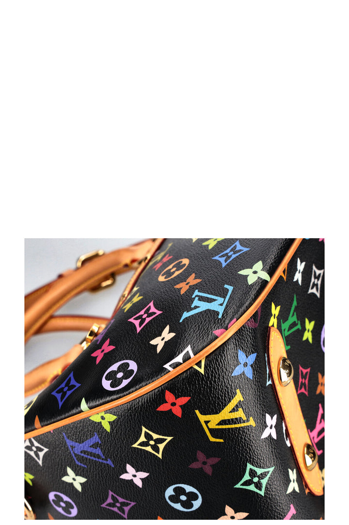 LOUIS VUITTON Rita Bag Murakami Multicolor Black Canvas MNG