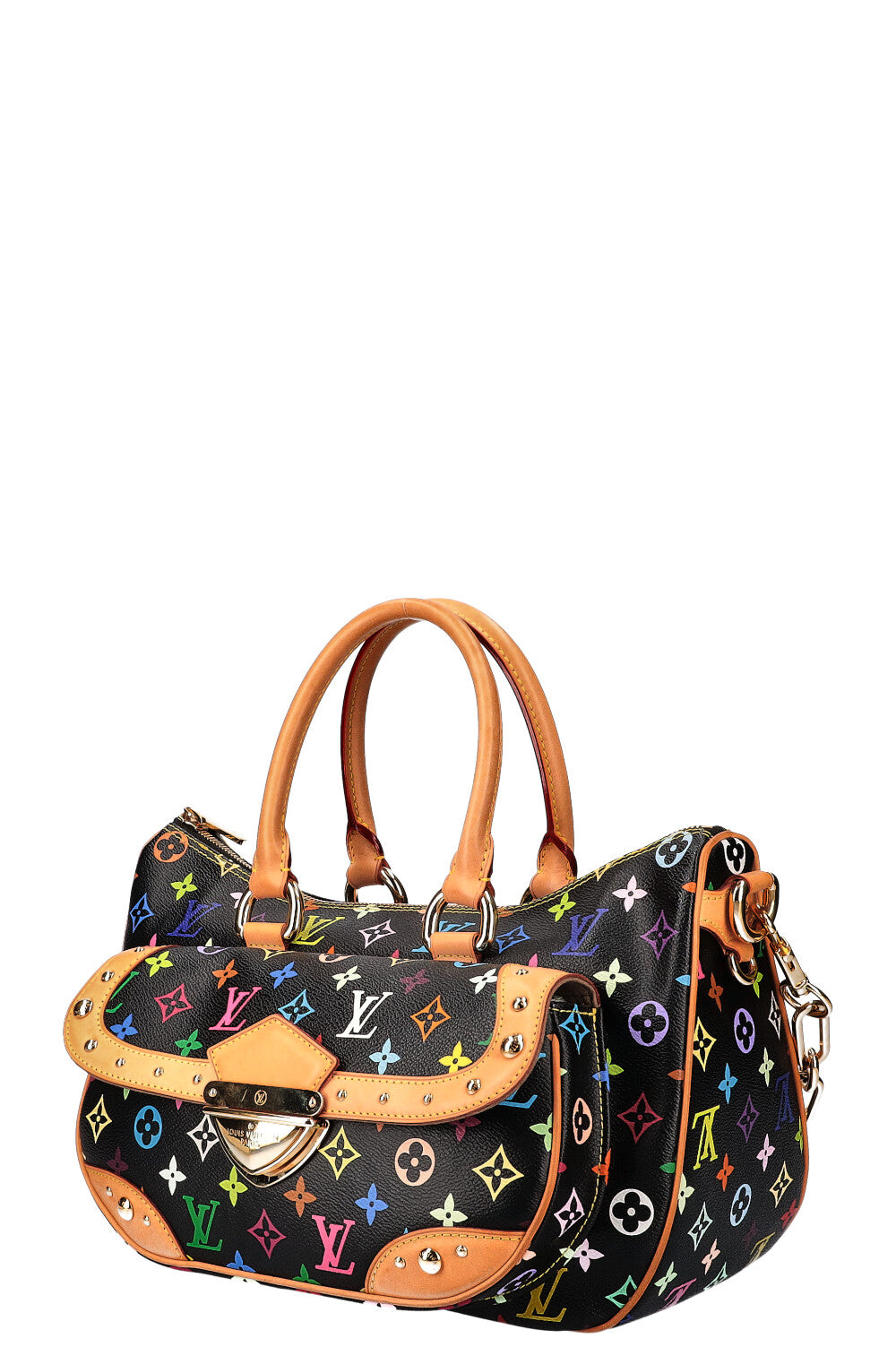 LOUIS VUITTON Rita Bag Murakami Multicolor Black Canvas MNG