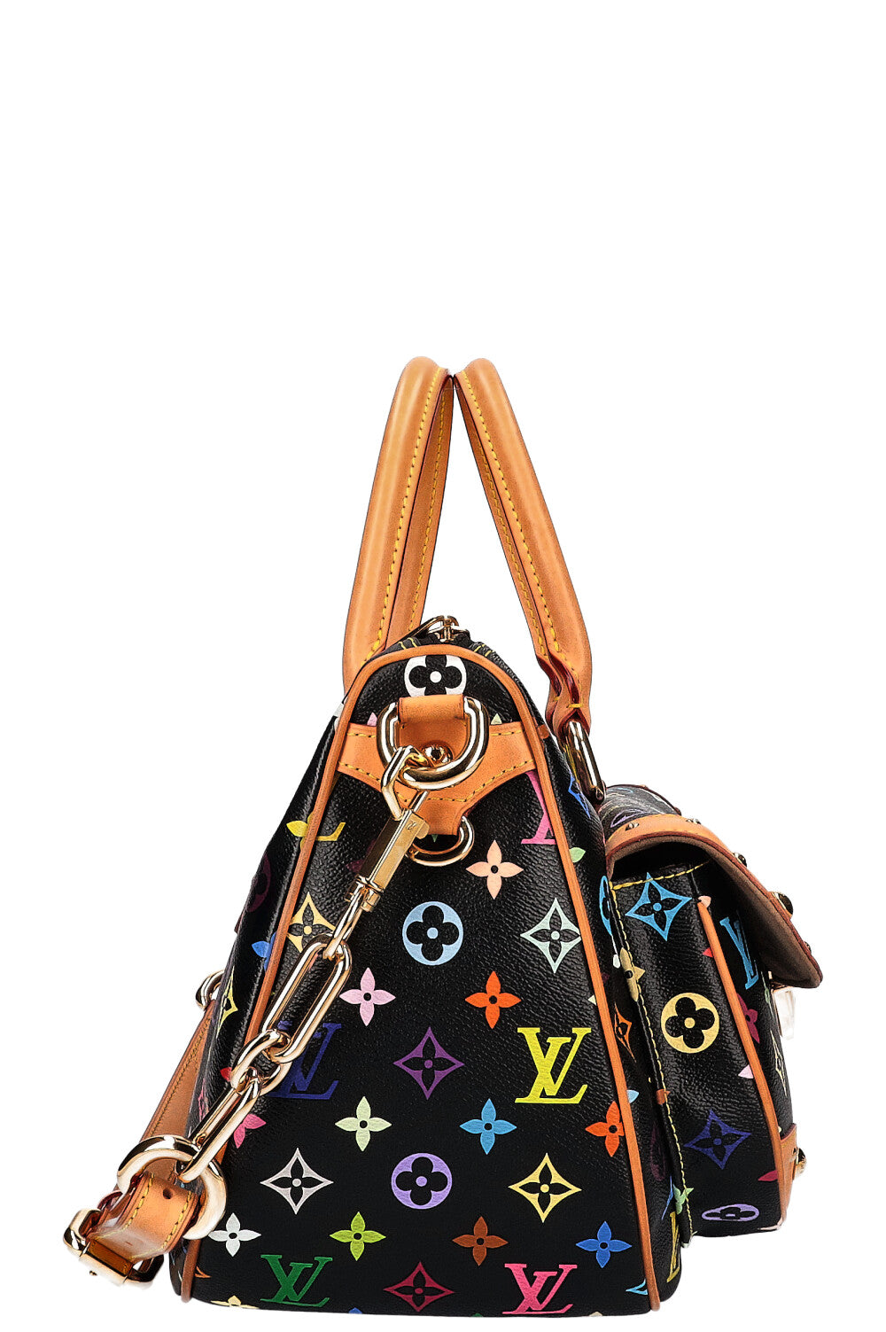 LOUIS VUITTON Rita Bag Murakami Multicolor Black Canvas MNG