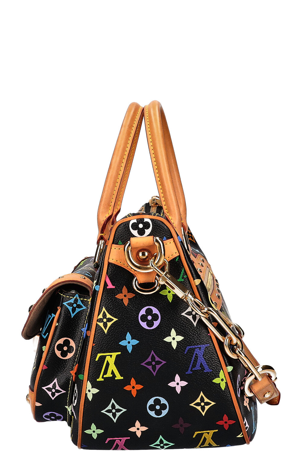 LOUIS VUITTON Rita Bag Murakami Multicolor Black Canvas MNG