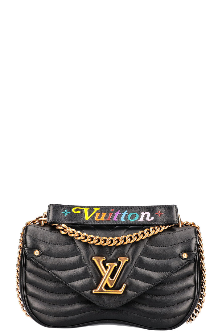 LOUIS VUITTON New Wave Chain Bag MM Black