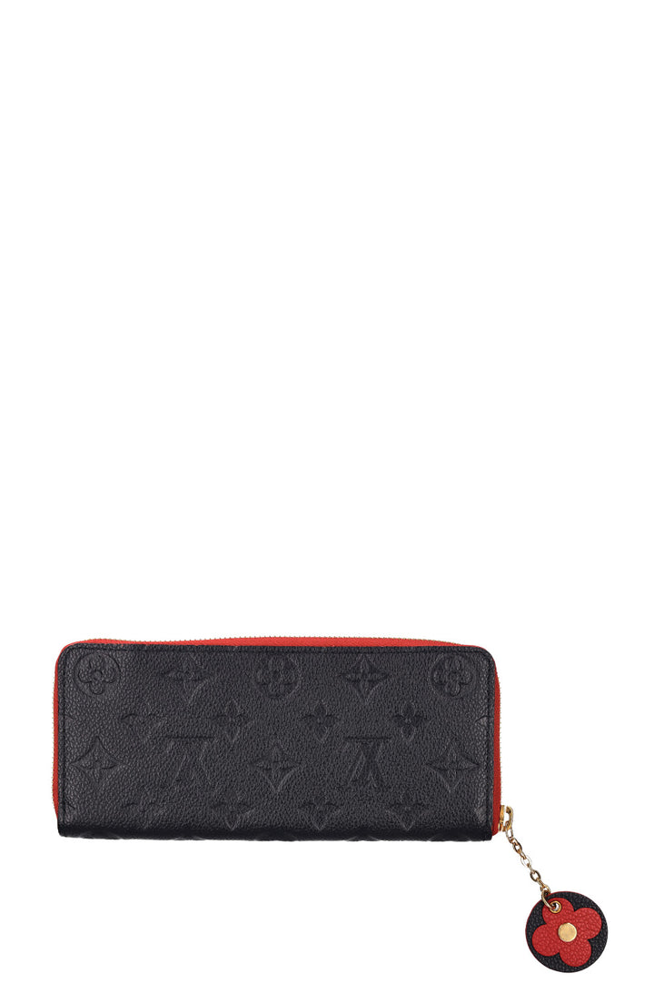 LOUIS VUITTON Portefeuille Clémence MNG Empreinte Bleu