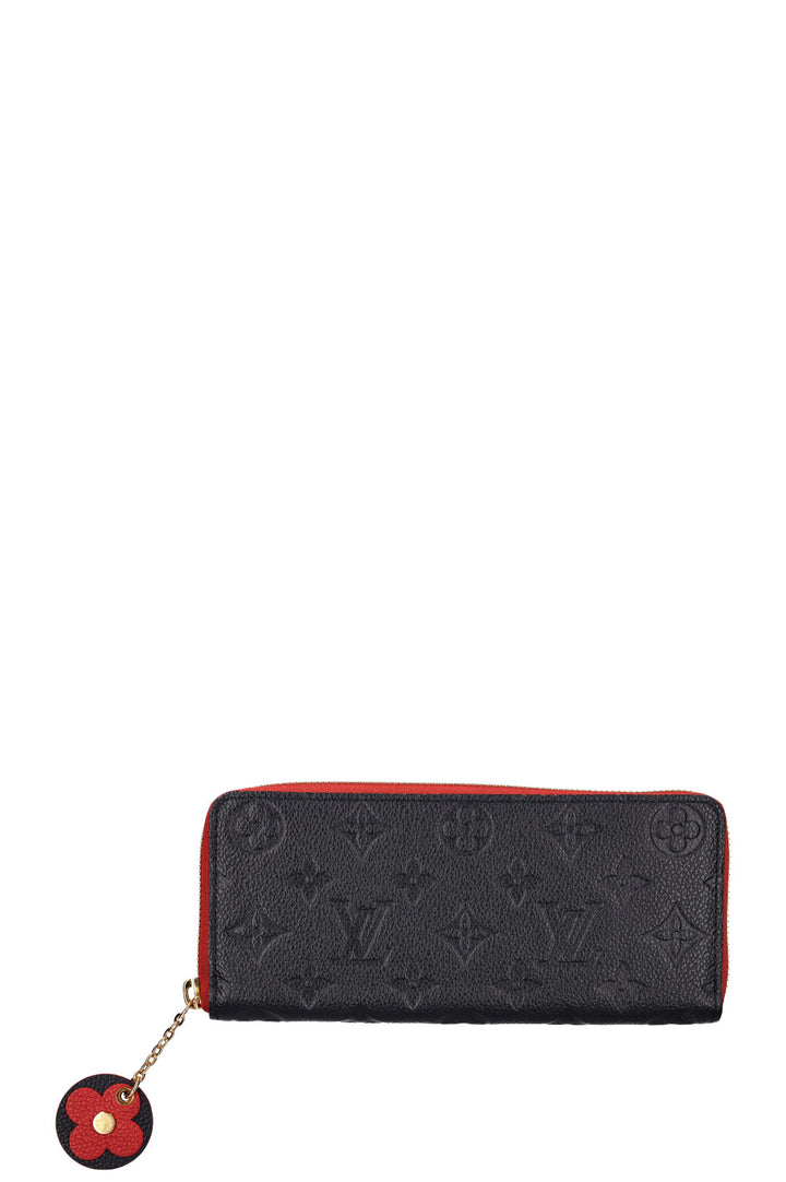 LOUIS VUITTON Portefeuille Clémence MNG Empreinte Bleu