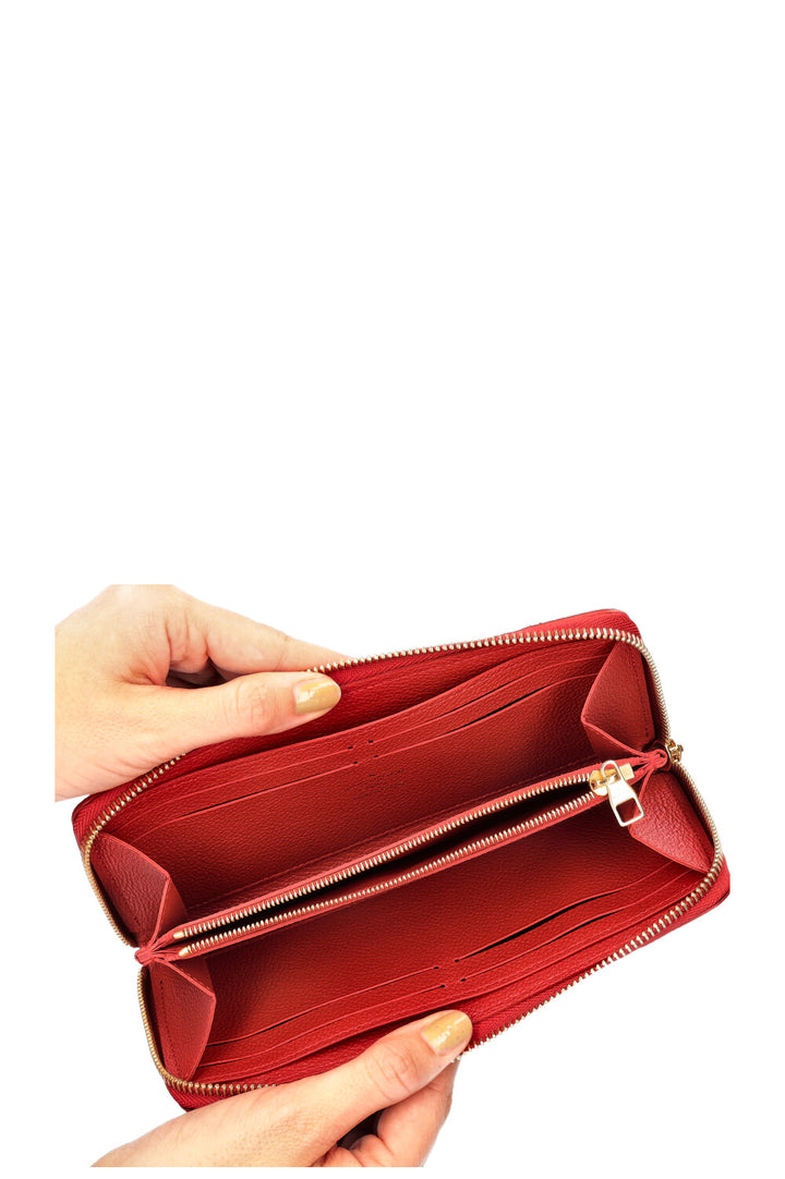 LOUIS VUITTON Portefeuille Clémence MNG Empreinte Bleu