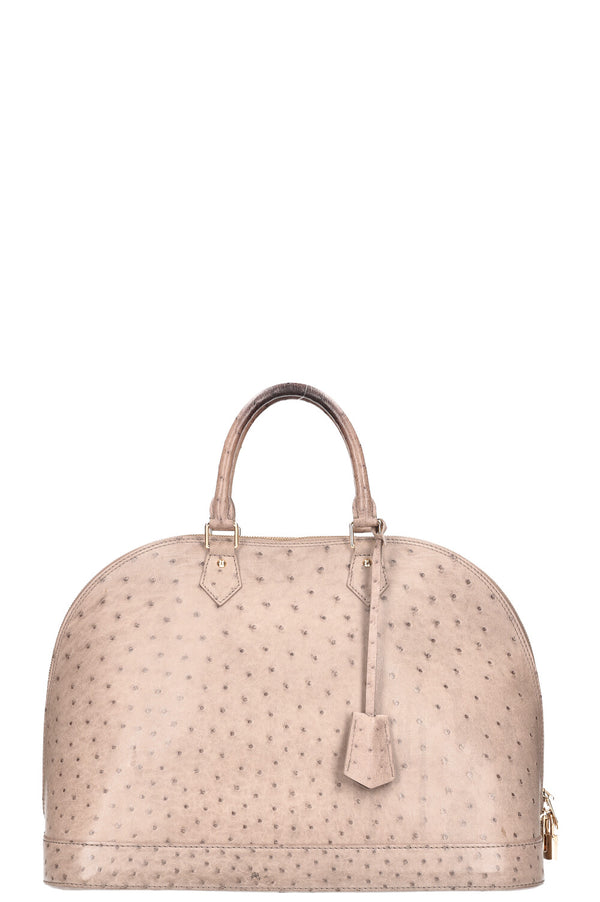 LOUIS VUITTON Alma GM Ostrich Grey