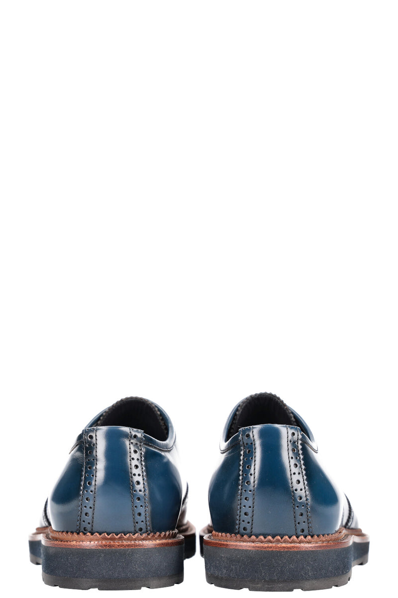 LOUIS VUITTON Lace Up Flats Blue