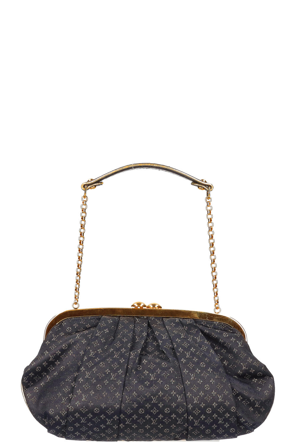 Louis Vuitton Aumoniere Bag Satin Black Small