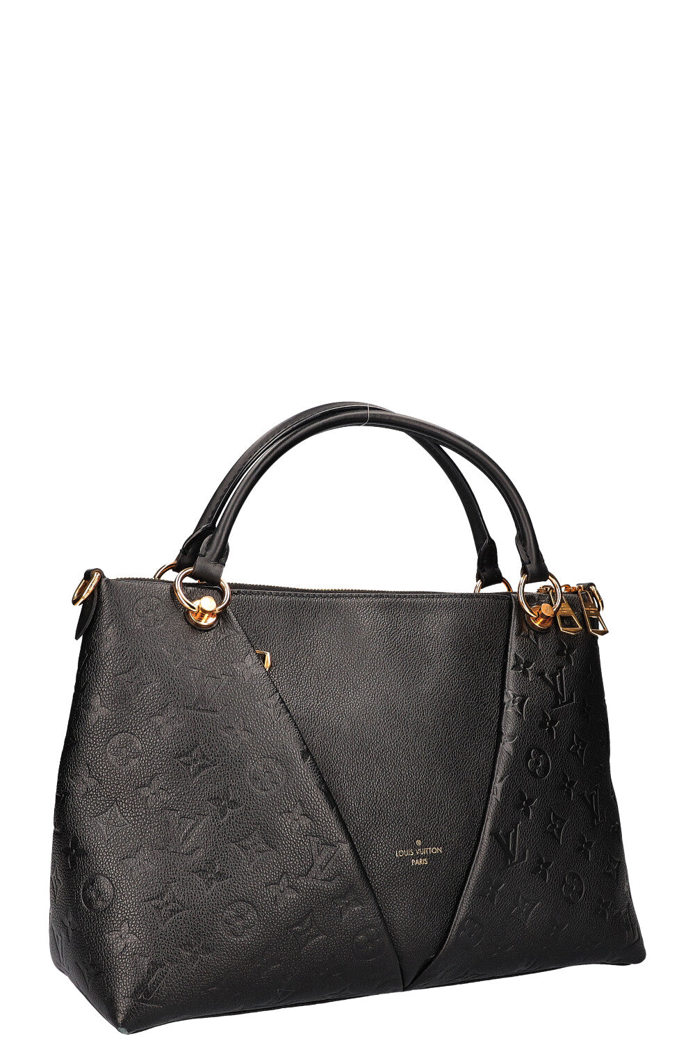 LOUIS VUITTON V Tote Bag MM Empreinte Black