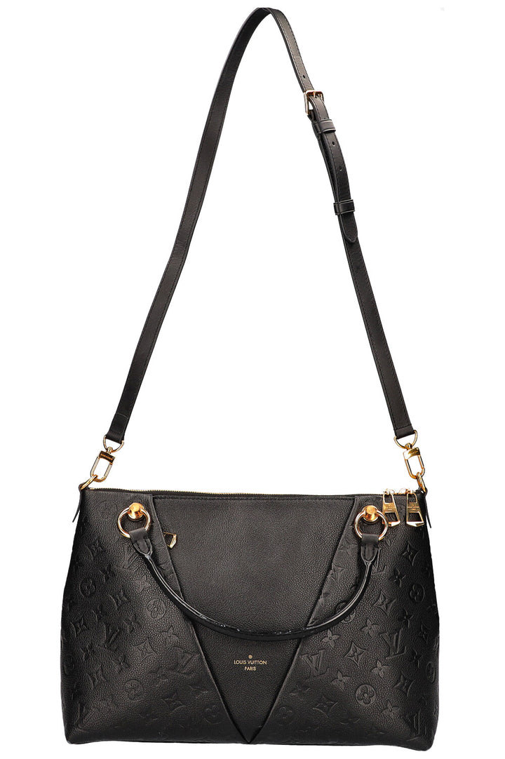 LOUIS VUITTON V Tote Bag MM Empreinte Black