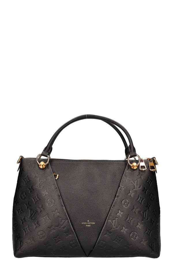 LOUIS VUITTON V Tote Bag MM Empreinte Noir