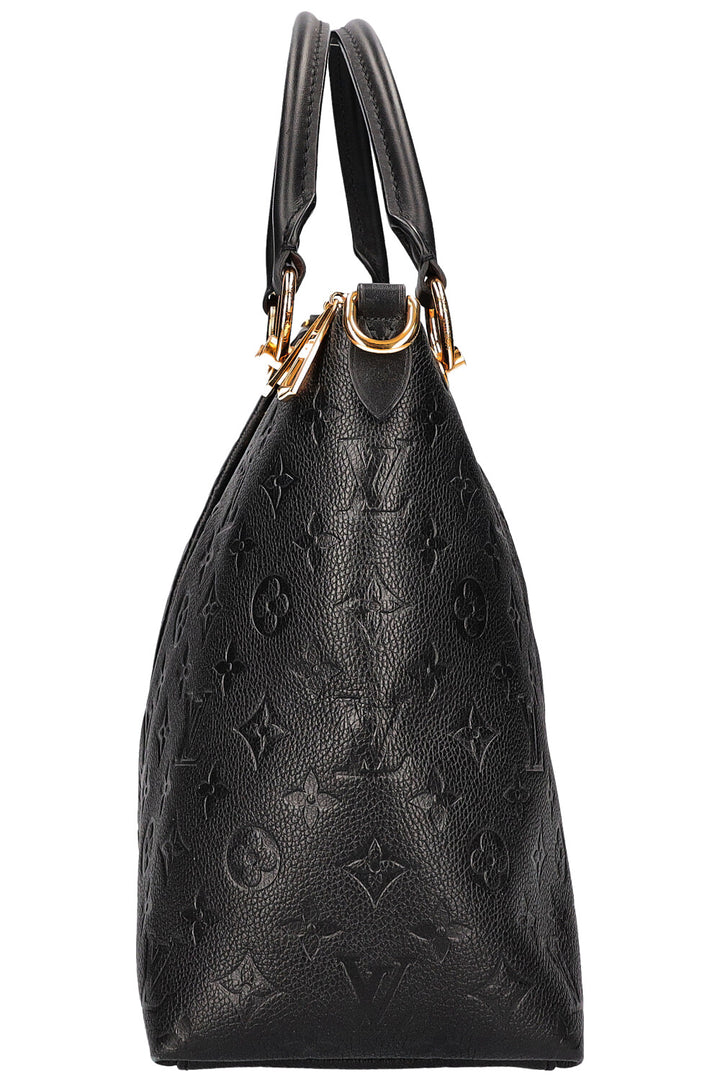 LOUIS VUITTON V Tote Bag MM Empreinte Black