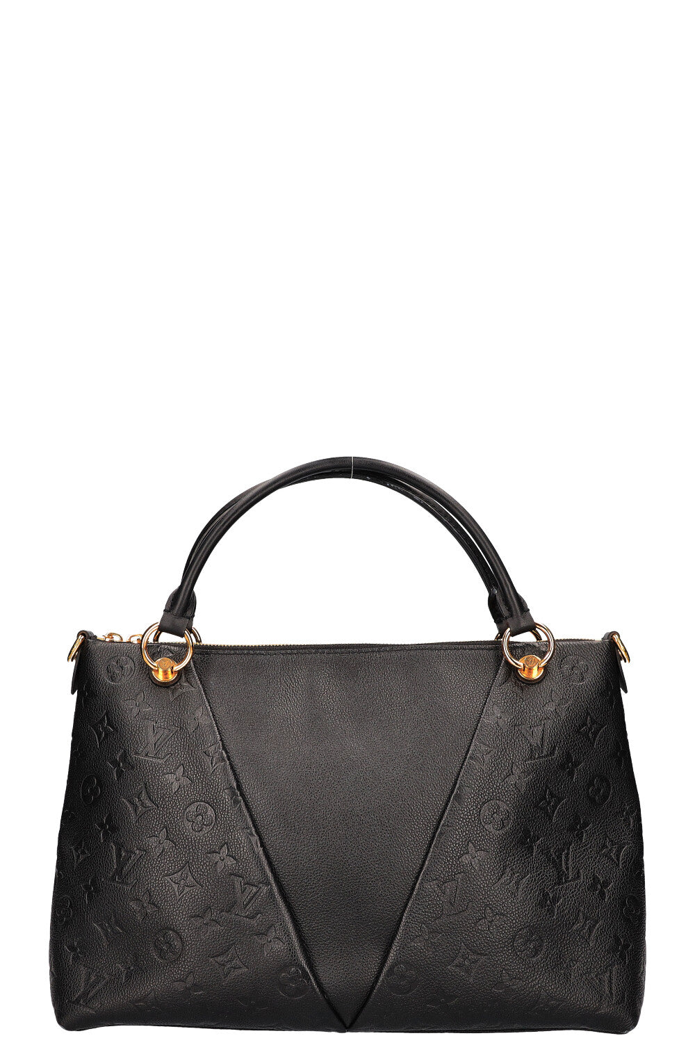 LOUIS VUITTON V Tote Bag MM Empreinte Black