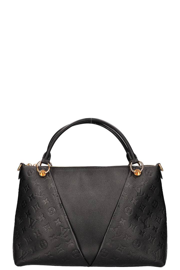 LOUIS VUITTON V Tote Bag MM Empreinte Black