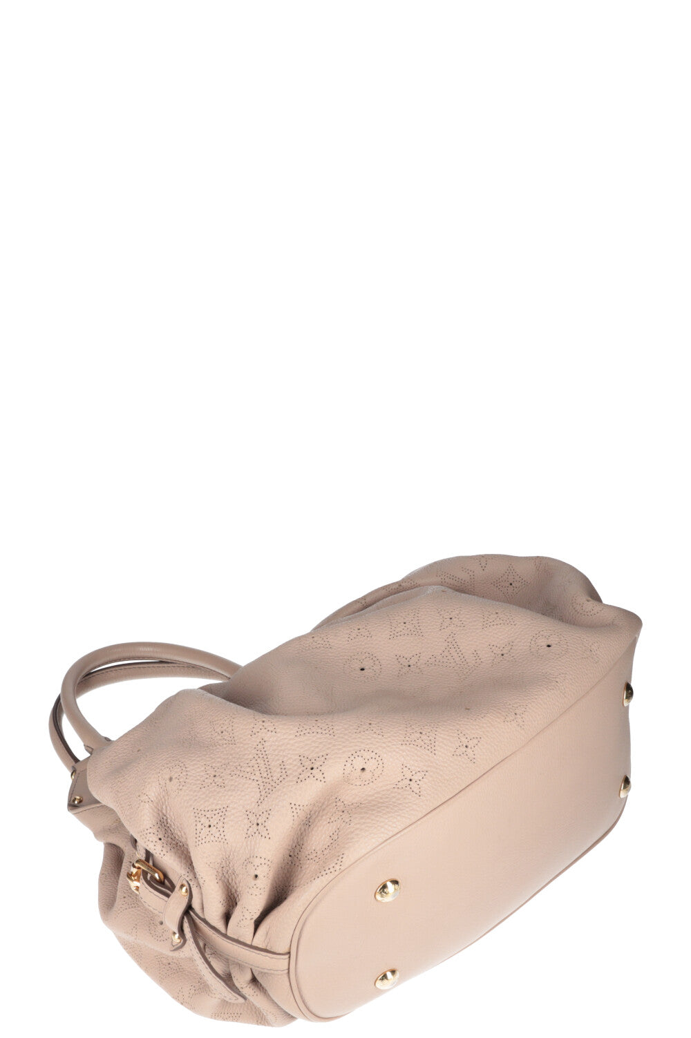 LOUIS VUITTON L Hobo Bag Mahina Leather Greige