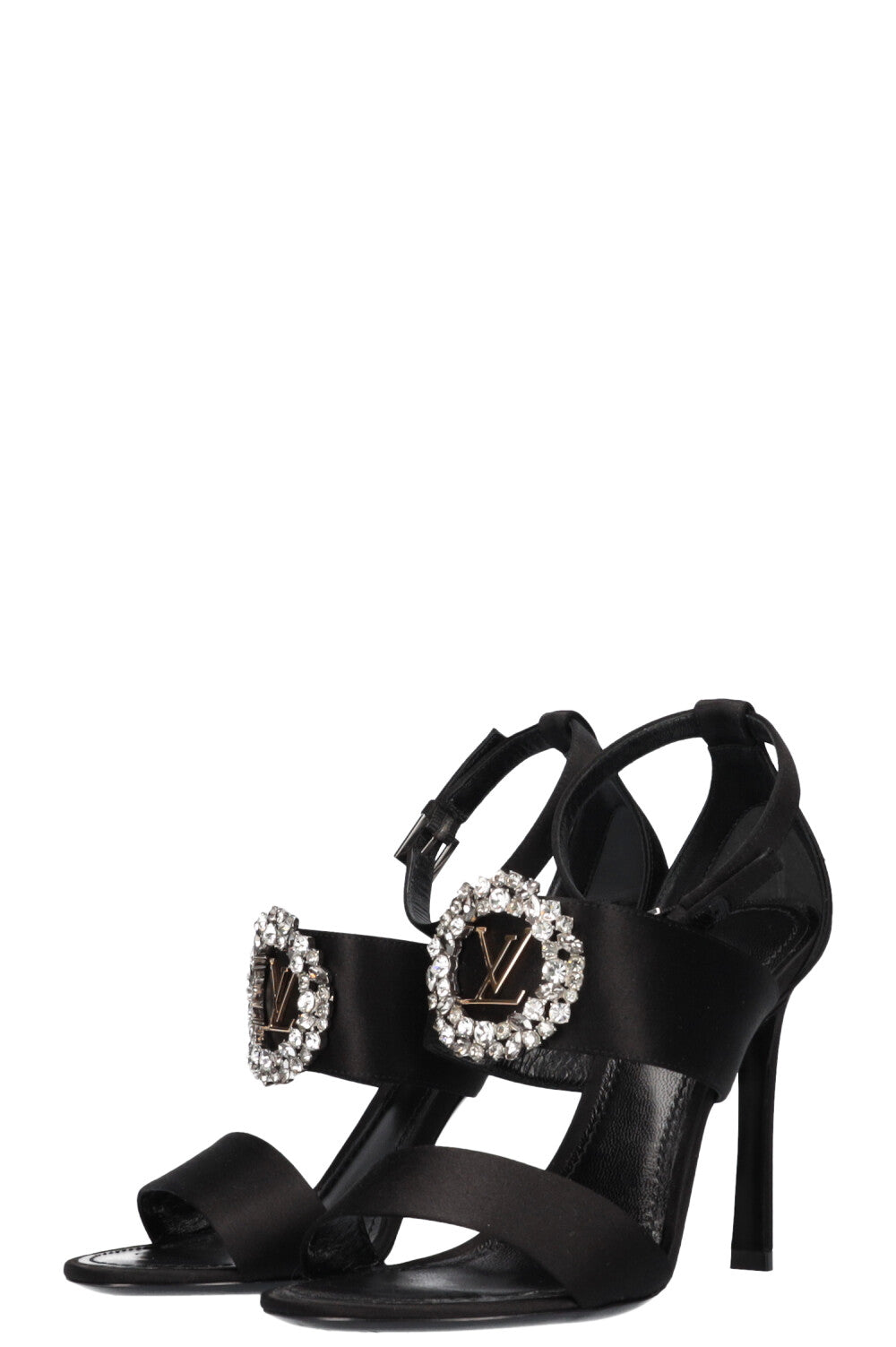 LOUIS VUITTON Satin Crystal Pumps