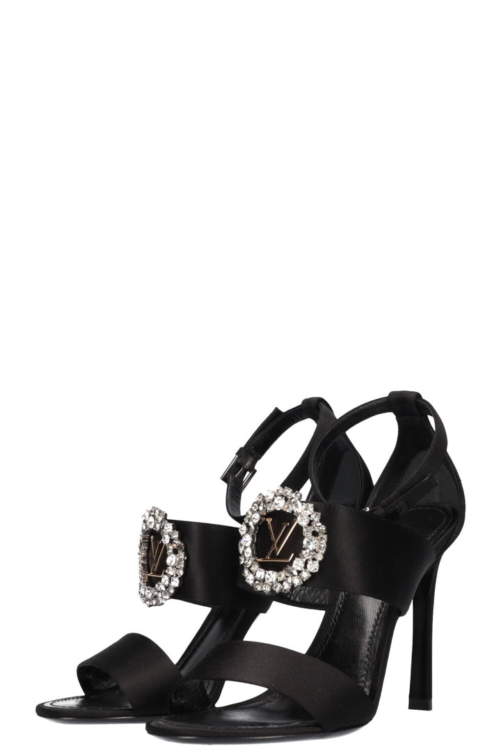 LOUIS VUITTON Satin Crystal Pumps