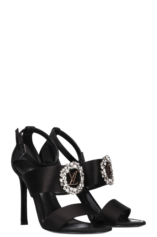 LOUIS VUITTON Satin Crystal Pumps