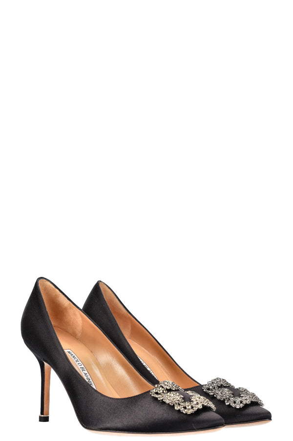 MANOLO BLAHNIK Hangisi Heels Black