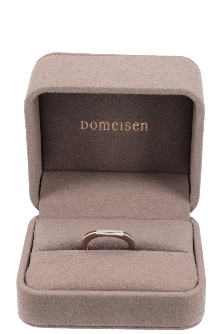 DOMEISEN Diamond Solitaire Baguette Ring