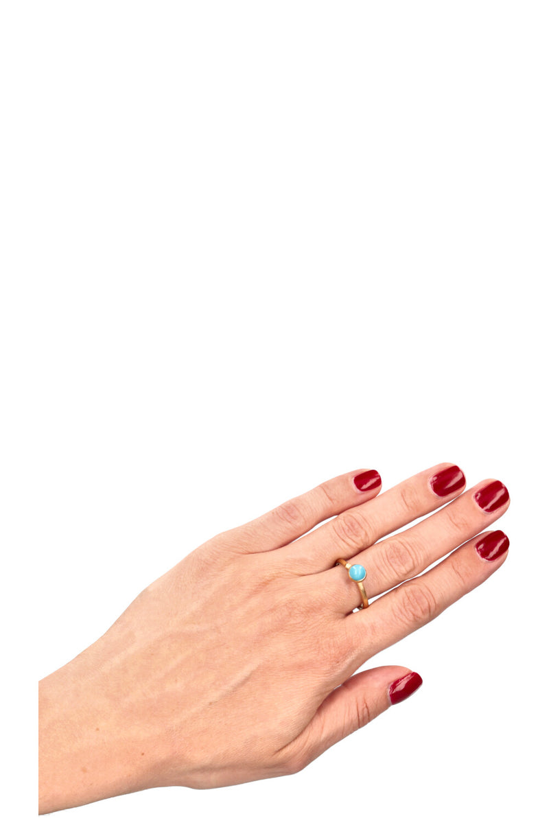 OLE LYNGGAARD Lotus Ring 0 Turquoise