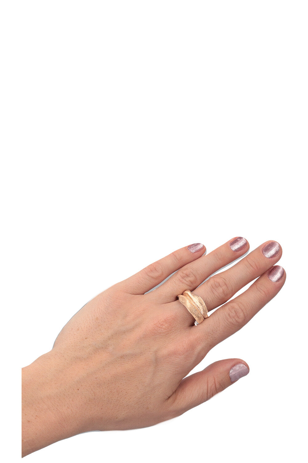 OLE LYNGGAARD Leaves Ring 18k Rose Gold