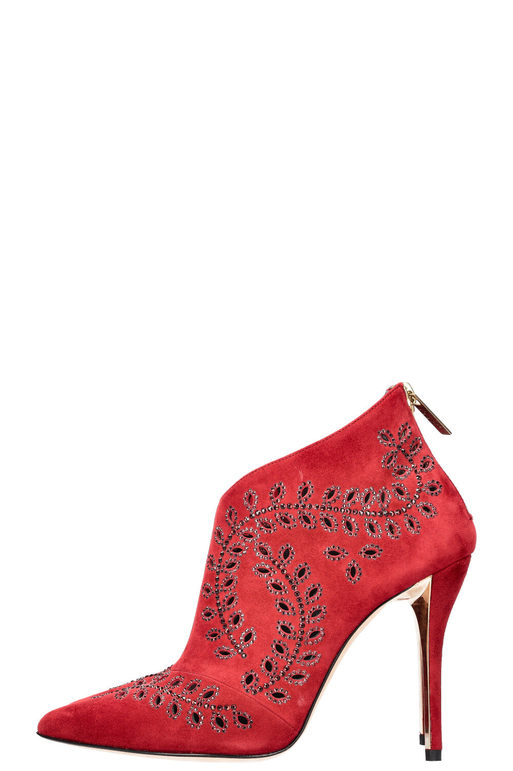 OSCAR DE LA RENTA Elkin Boots Red Crystals