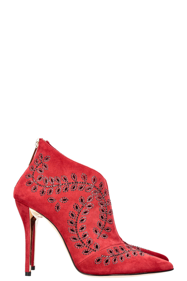 OSCAR DE LA RENTA Elkin Boots Red Crystals