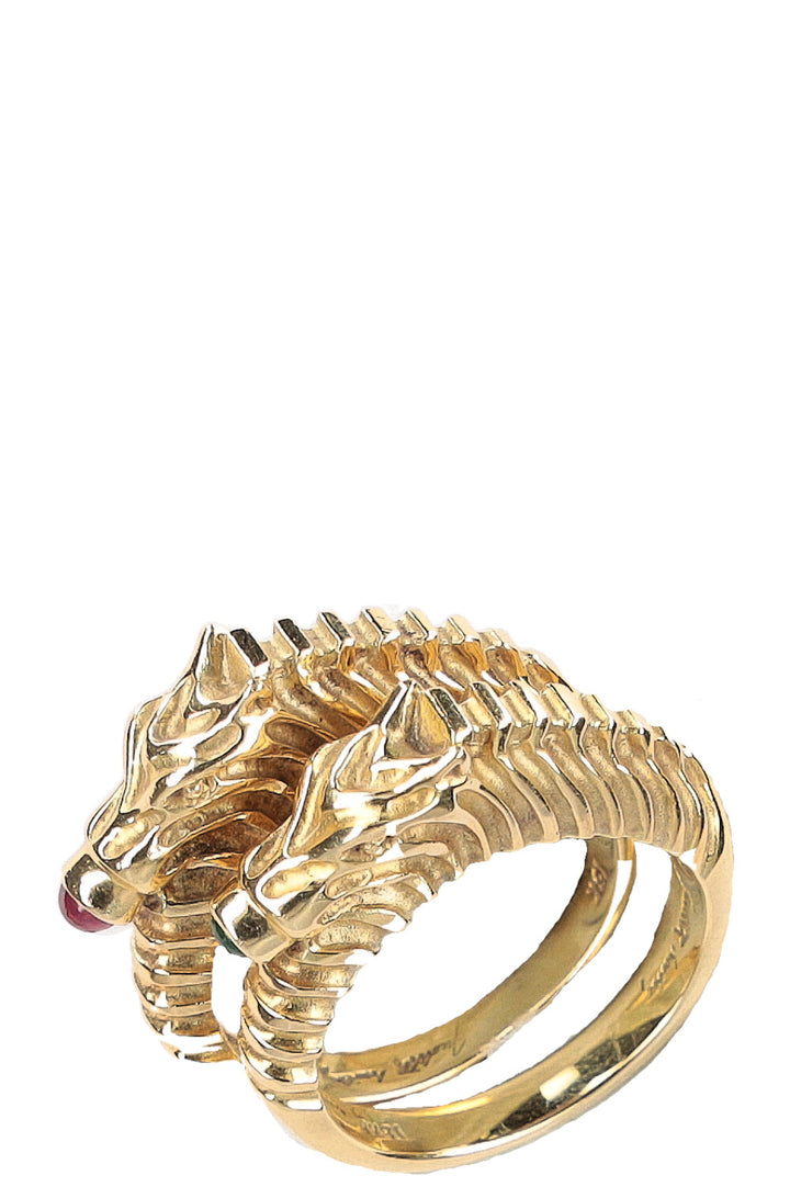 JUDITH LEIBER Ruby Emerald Zebra Rings