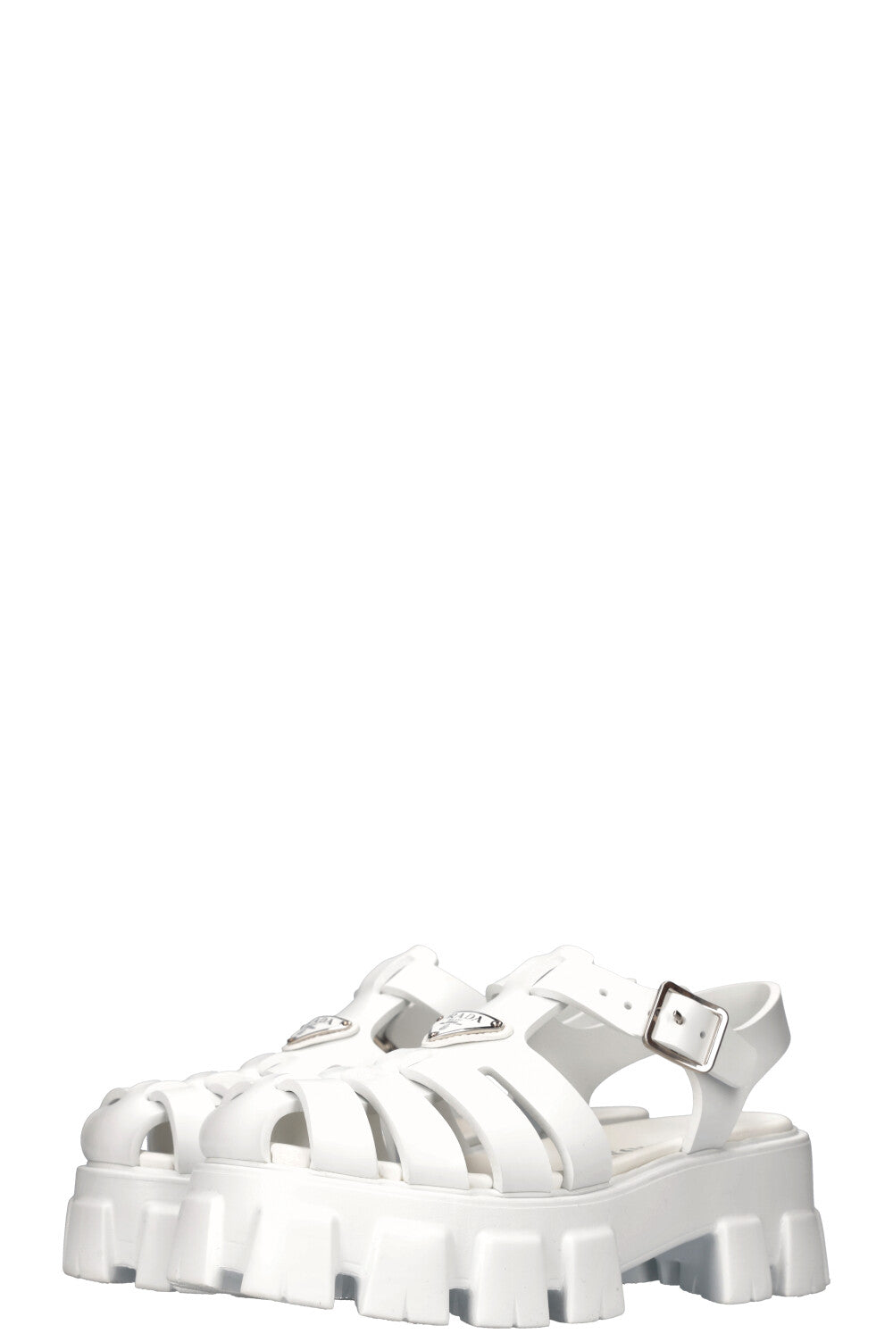 PRADA Foam Rubber Sandals White