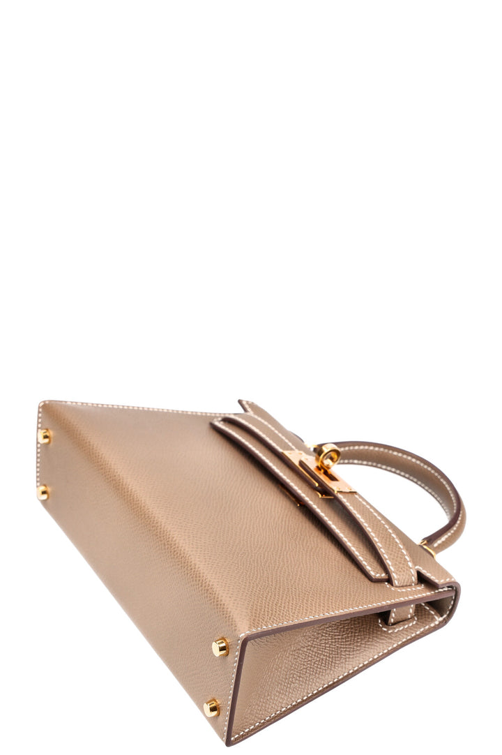 HERMÈS Mini Kelly II Epsom Etoupe