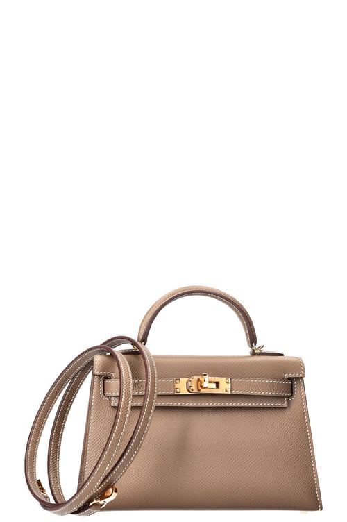 Hermès Mini Kelly ll Epsom Etoupe