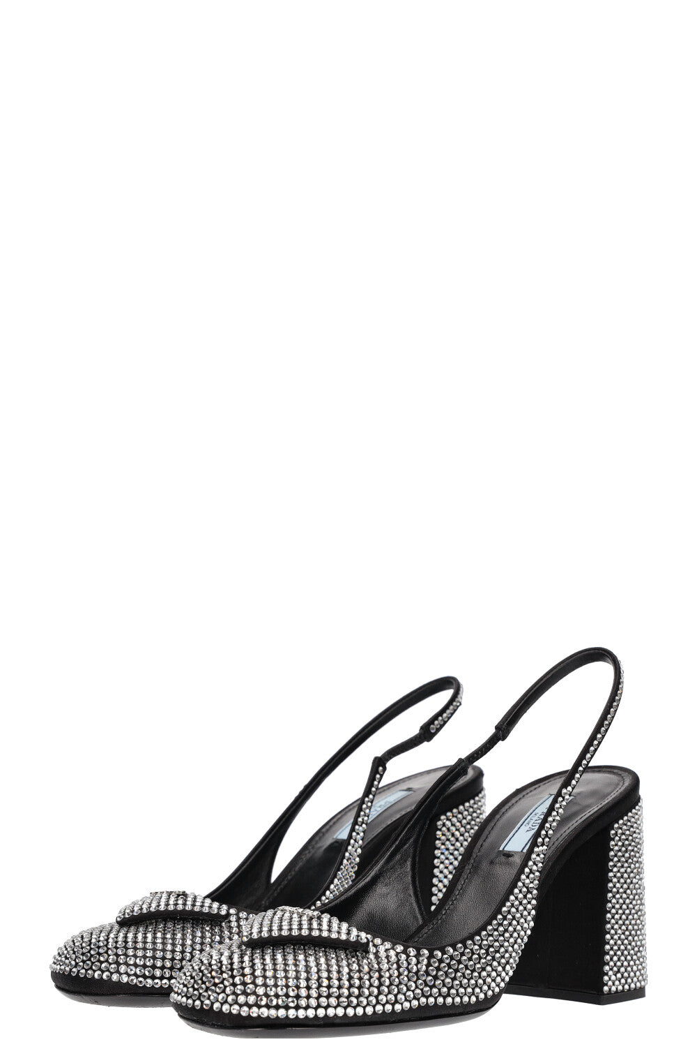PRADA slingback heels with crystals REAWAKE