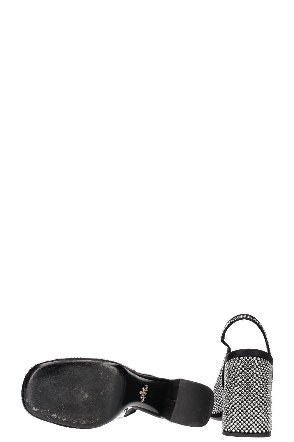 Talons slingback PRADA avec cristaux