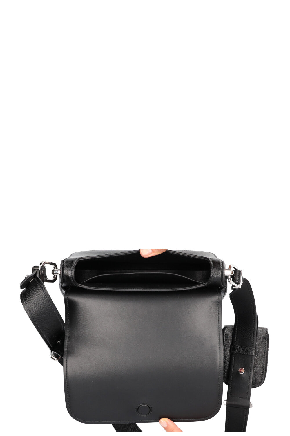 Prada side bag with pouch best sale