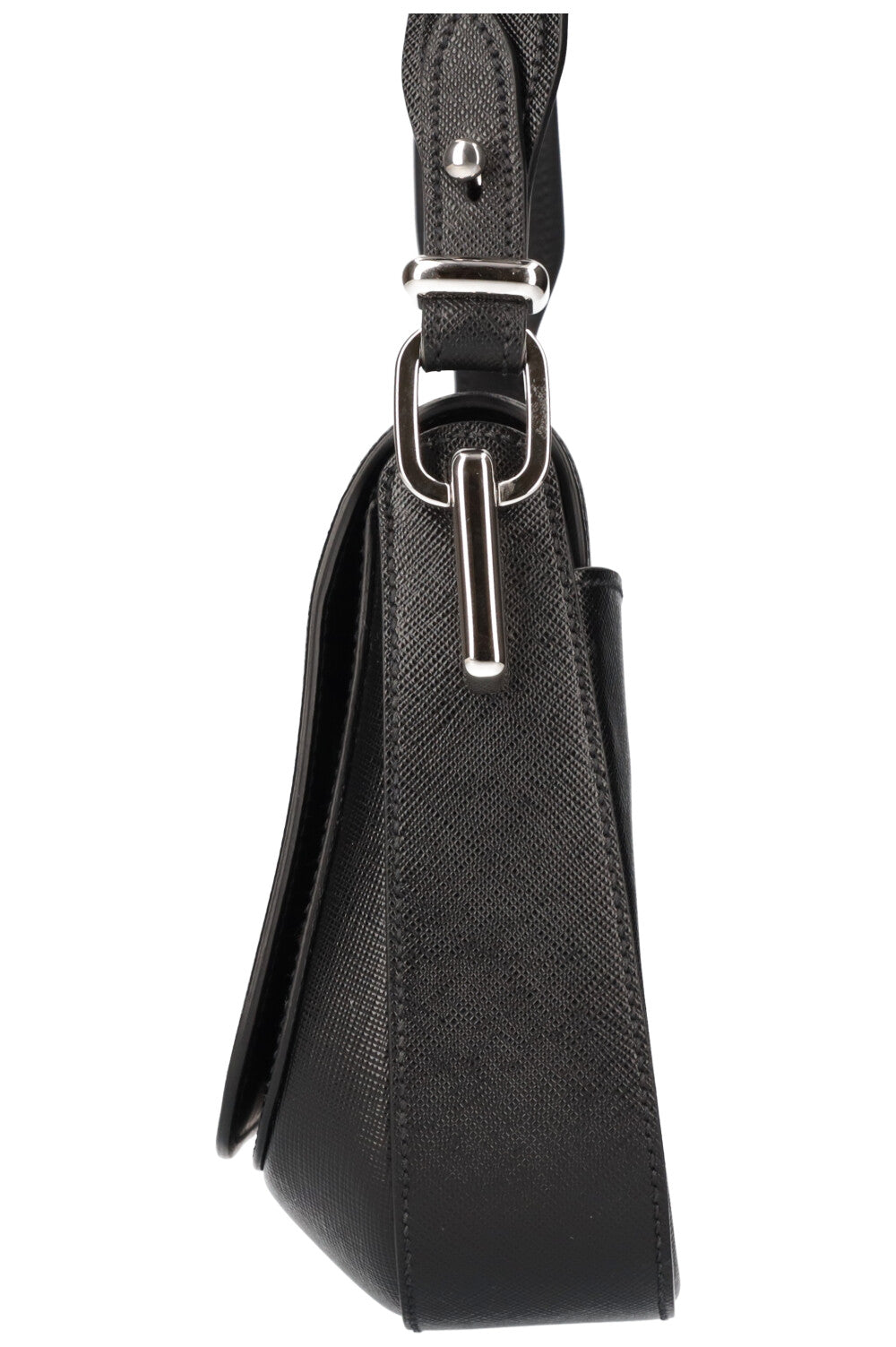 PRADA Shoulder Bag with Pouch Saffiano Black