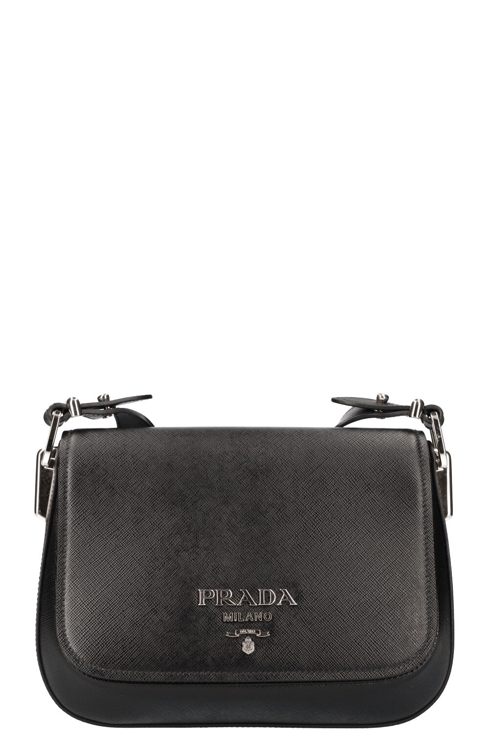 PRADA Shoulder Bag with Pouch Saffiano Black