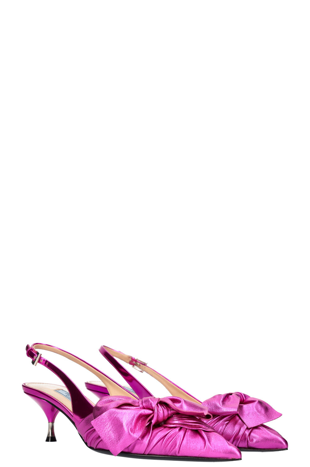 Prada Slingback's Metallic Pink