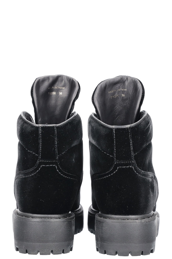 PRADA Hiking Boots Velvet Black