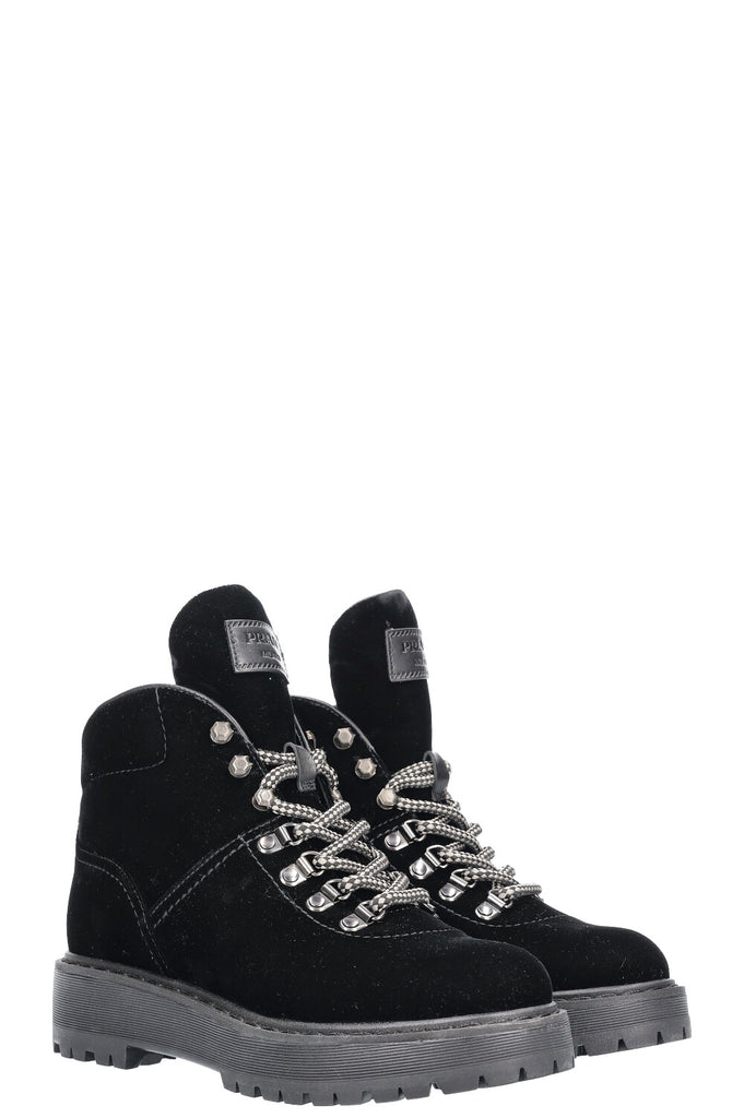 Prada velvet hiking boots 2025