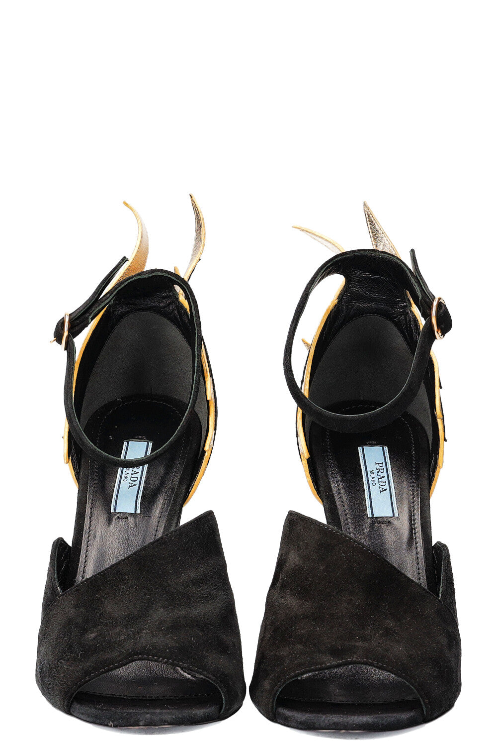 PRADA Thunder Heels Suede Black