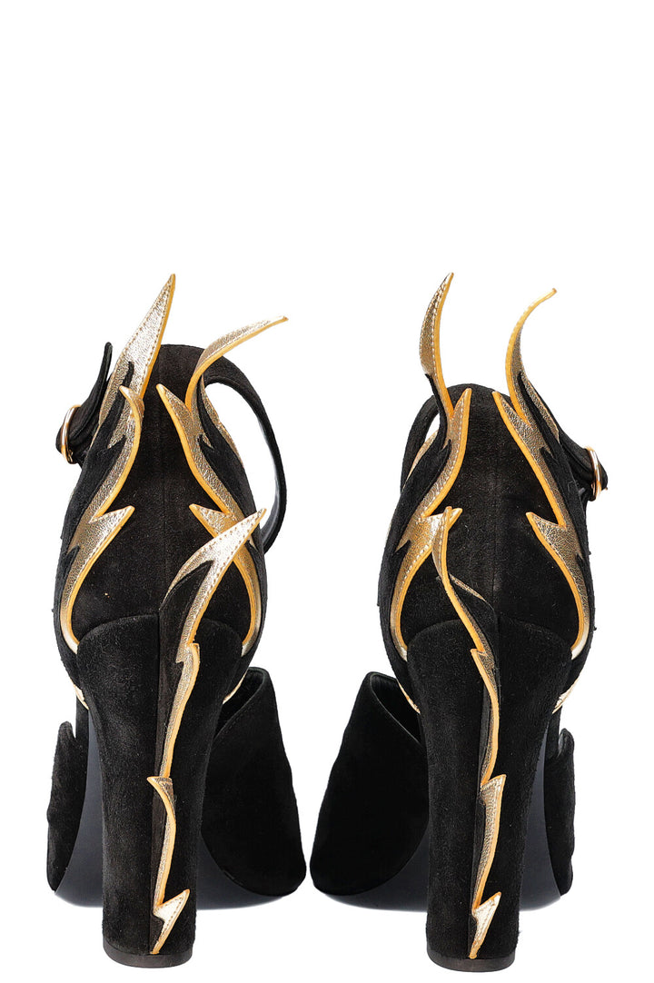 PRADA Thunder Heels Suede Black