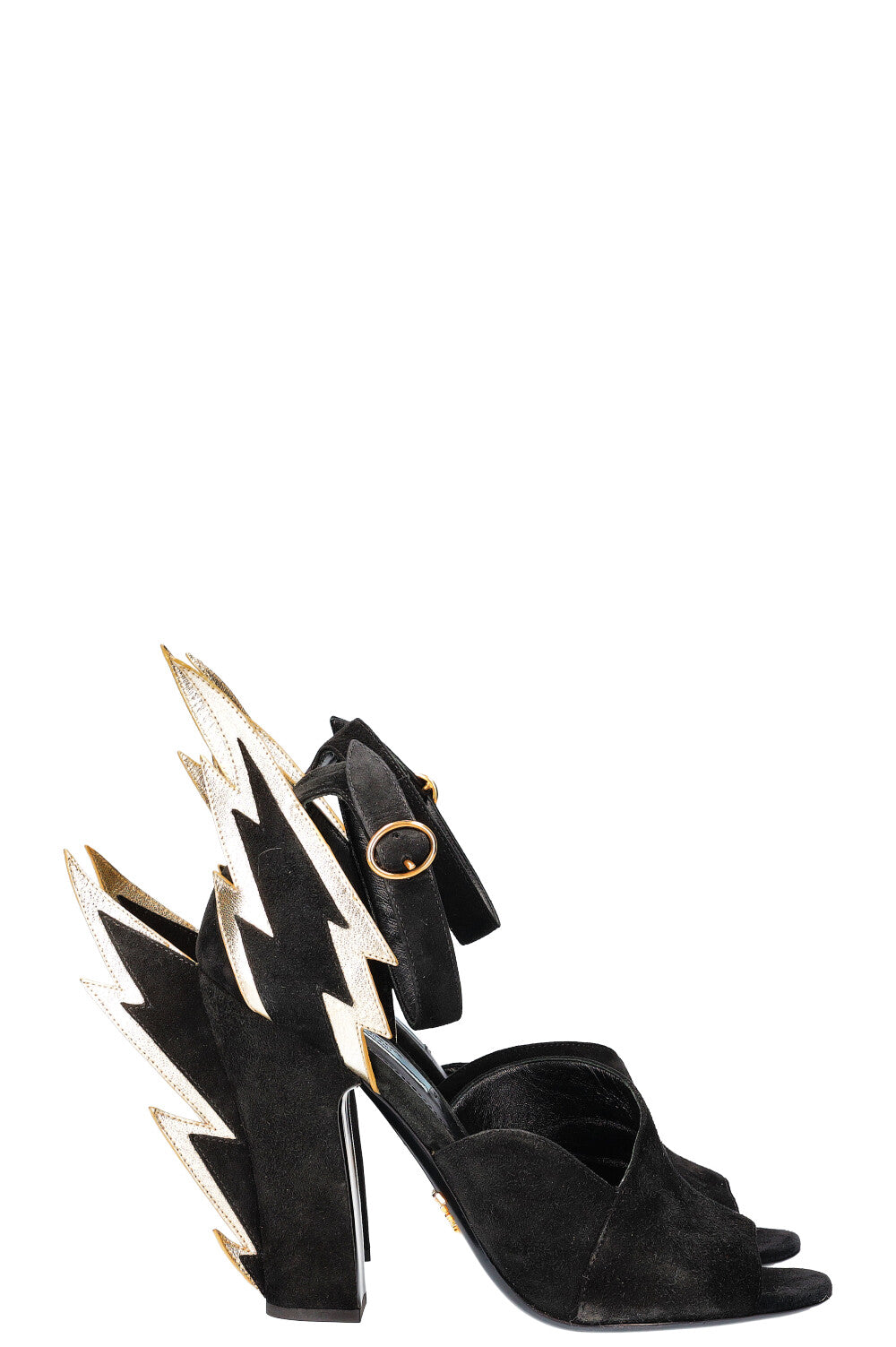 PRADA Thunder Heels Suede Black