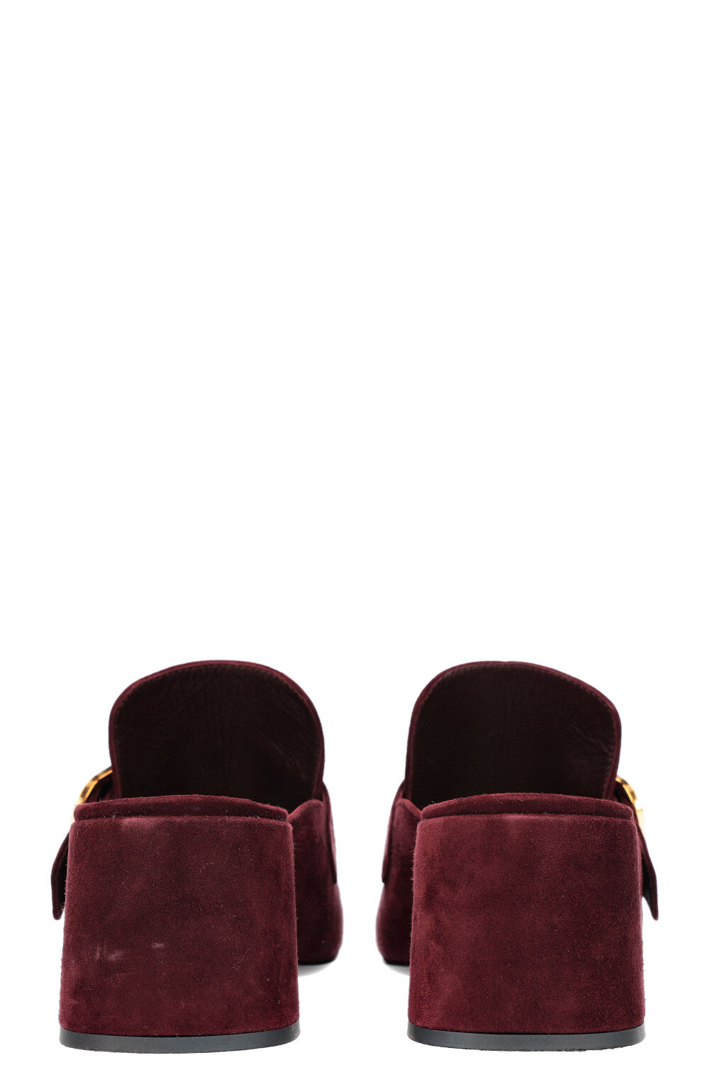 PRADA Heels Suede Bordeaux