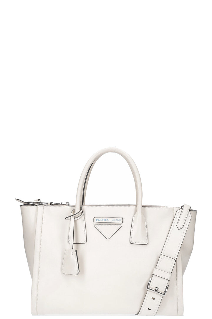 PRADA Concept Tote Bag White